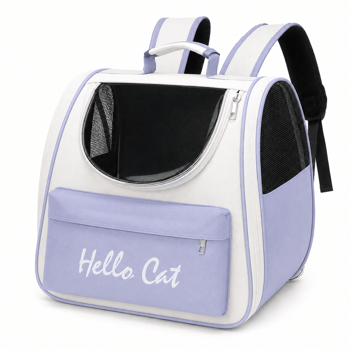 Miaou & Co Sac à dos de transport pour chat avec hublot transparent et parois respirantes