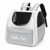 Miaou & Co Sac à dos de transport pour chat avec hublot transparent et parois respirantes