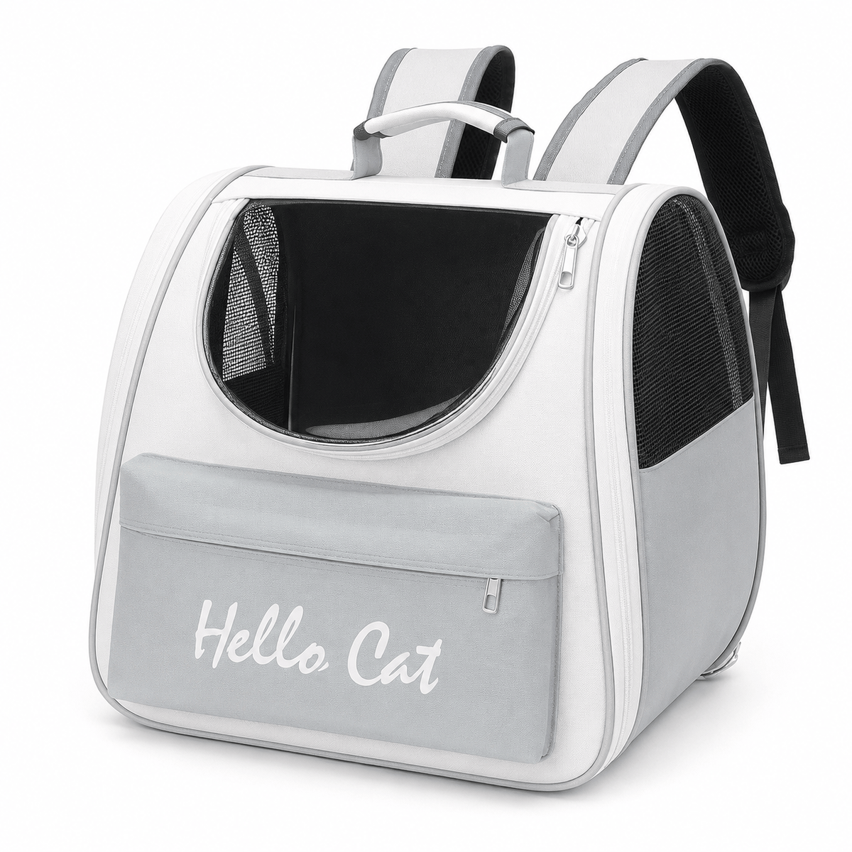 Miaou & Co Sac à dos de transport pour chat avec hublot transparent et parois respirantes