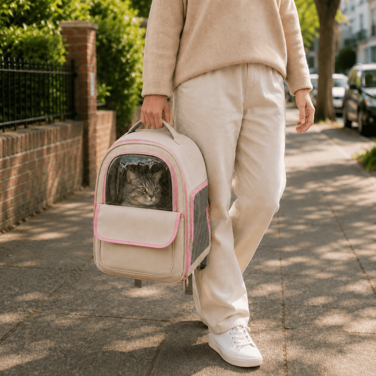 Miaou & Co Sac à Dos pour Chat avec Hublot Transparent