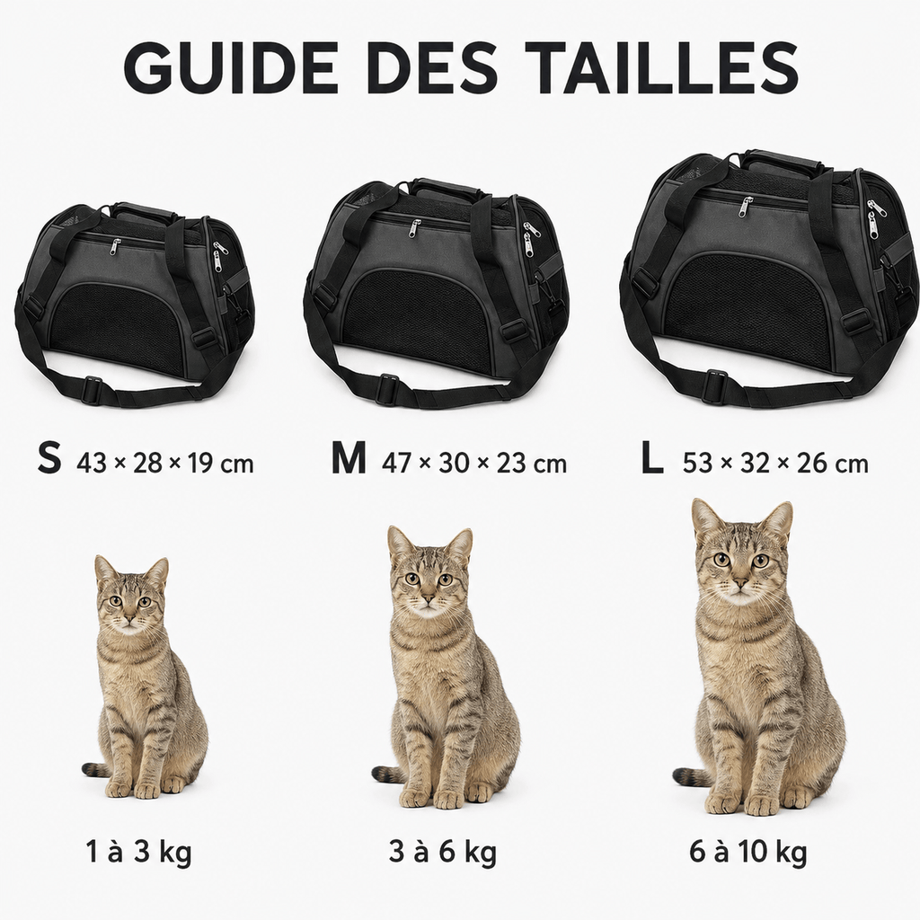 Miaou & Co Sac de Transport pour Chat en Avion - Format Pour Voyage en Cabine