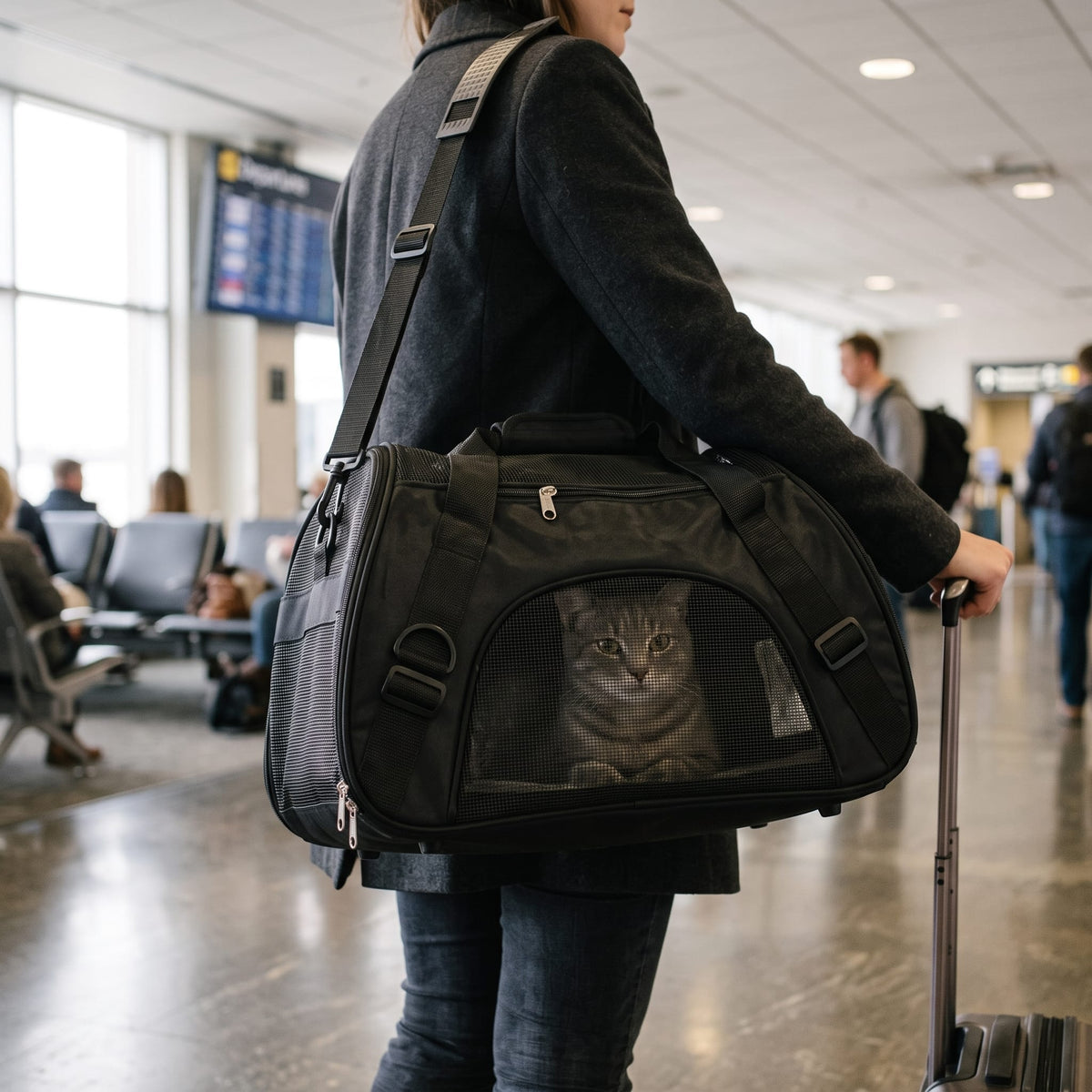 Miaou & Co Sac de Transport pour Chat en Avion - Format Pour Voyage en Cabine