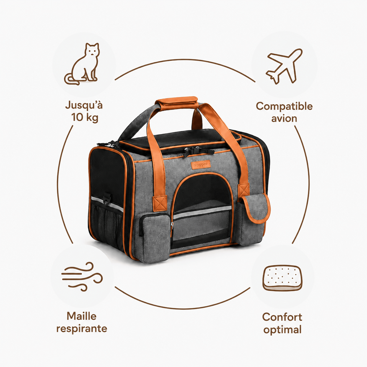 Miaou & Co Sac de Transport pour Chat Oxford