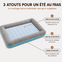 Miaou & Co Tapis Rafraîchissant d'Été pour Chat - Couchage Frais