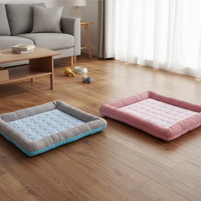 Tapis Rafraîchissant d'Été pour Chat 45x35 à 76x58cm - Couchage Frais 2 Coloris | Miaou&Co